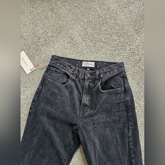 SLVRLAKE London Crop Long Gone Jeans Black - Picture 3 of 11